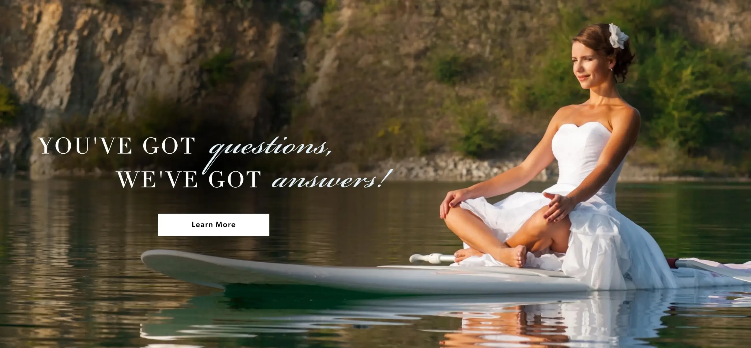 Question and Answer banner on Boca Raton Bridal